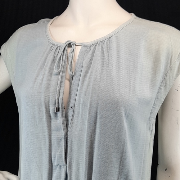 Splendid Indigo Midi Loose Fitted Crosshatch Dress - Picture 7 of 12